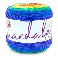 (1 Skein) Lion Brand Yarn Mandala Baby Yarn, Rainbow Falls