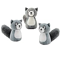 Outward Hound Squeakin' Racoon Hide A Puzzle Plush Replacement Dog Toys - 3 Pack