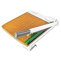 Westcott 16874 ‎15-Inch CarboTitanium Wood Base Guillotine Paper Cutter, Multi-Paper Trimmer with 30 Sheet Capacity