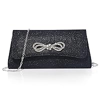 Labair Womens Evening Bag Sparkly Bow Clutch Purse Wedding Prom Formal Purses Party Cocktail Handbags.