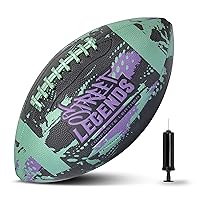 Youth Football for Kids, Graffiti Printed Composite Leather Size 8 Football- Includes Pump, Made for Training, Practicing, & Recreational Play