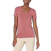 Amazon Essentials Women's Jersey Standard-Fit Short-Sleeve V-Neck T-Shirt (Previously Daily Ritual)