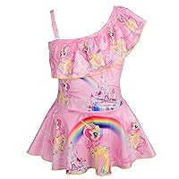 Dressy Daisy Girls Unicorn One Piece Bathing Suit Swimsuit Swimwear Swimming Dress Swim Skirt