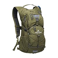 TETON Sports 18L, 22L Oasis Hydration Backpacks– Hydration Backpack for Hiking, Running, Cycling, Biking, Hydration Bladder Included – Plus a Sewn-in Rain Cover