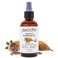 Organic Baobab Oil (4oz / 118mL) 100% Pure USDA Certified Premium Grade Natural Moisturizer, Cold Pressed, Unrefined, Hexane-Free Base Carrier Oil for DIY Skin Care For Men & Women