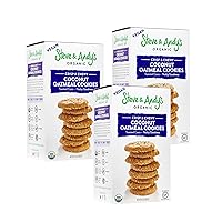 Steve & Andy’s Organic Gluten-Free Soft and Chewy Oatmeal Raisin Cookies, Non-GMO for Healthy Snacking, Made with Ancient Grains – 3 Boxes