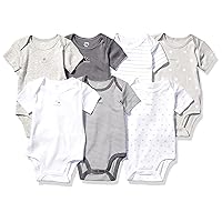 Amazon Essentials Unisex Babies' Short-Sleeve Bodysuits, Multipacks