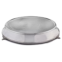 Round Tapered Wedding Cake Stand/Plateau, Silver, 18-Inch