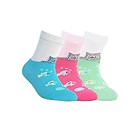 Conte Kids Tip-Top Cotton Soft Breathable Durable Multicolor All-Season Children Girls Socks Size 12 (Fits Shoe 3,5-5,5)
