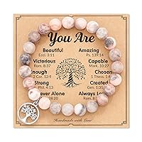 Valentines Gifts for Women, Tree of life Natural Stone Bracelet Get Well Soon Gifts for Women