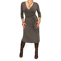 Women's Ribbed Knitted Wrap Dress
