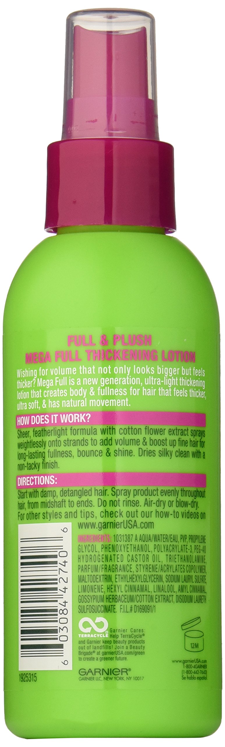 Garnier Fructis Style Mega Full Thickening Lotion, 5.0 Oz, 1 Count (Packaging May Vary)