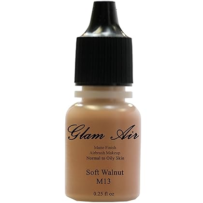 Glam Air Airbrush Makeup Foundation Water Based Matte M13 Soft Walnut (Ideal for Normal to Oily Skin) 0.25oz