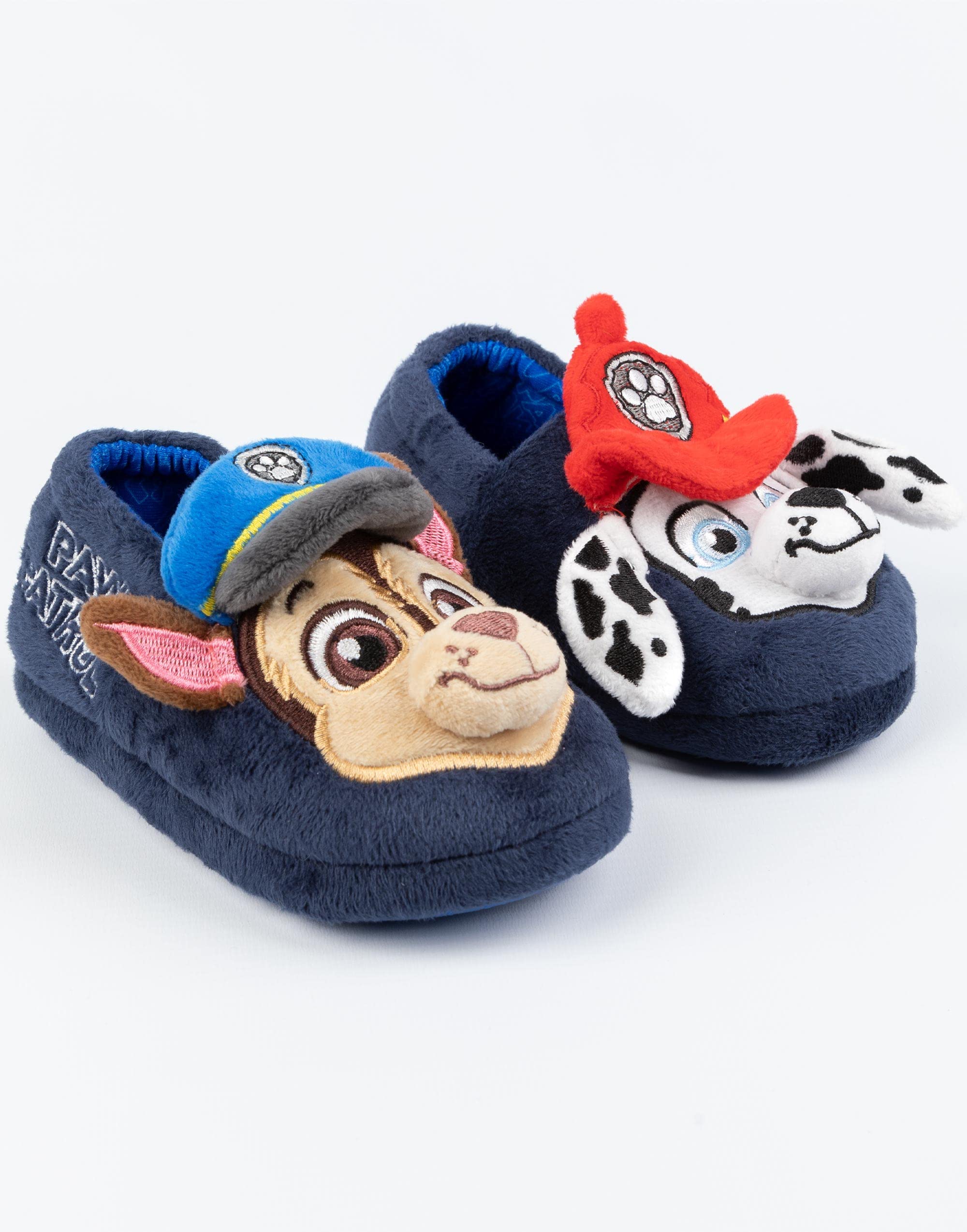 Paw Patrol Slippers Kids Toddlers | Girls Boys Animated Rescue Pups 3D Ears Chase Marshall Slip On House Shoes