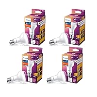 PHILIPS 45-Watt Equivalent R20 Ultra-Definition Dimmable E26 LED Light Bulb Soft White with Warm Glow 2700K (4-Pack)