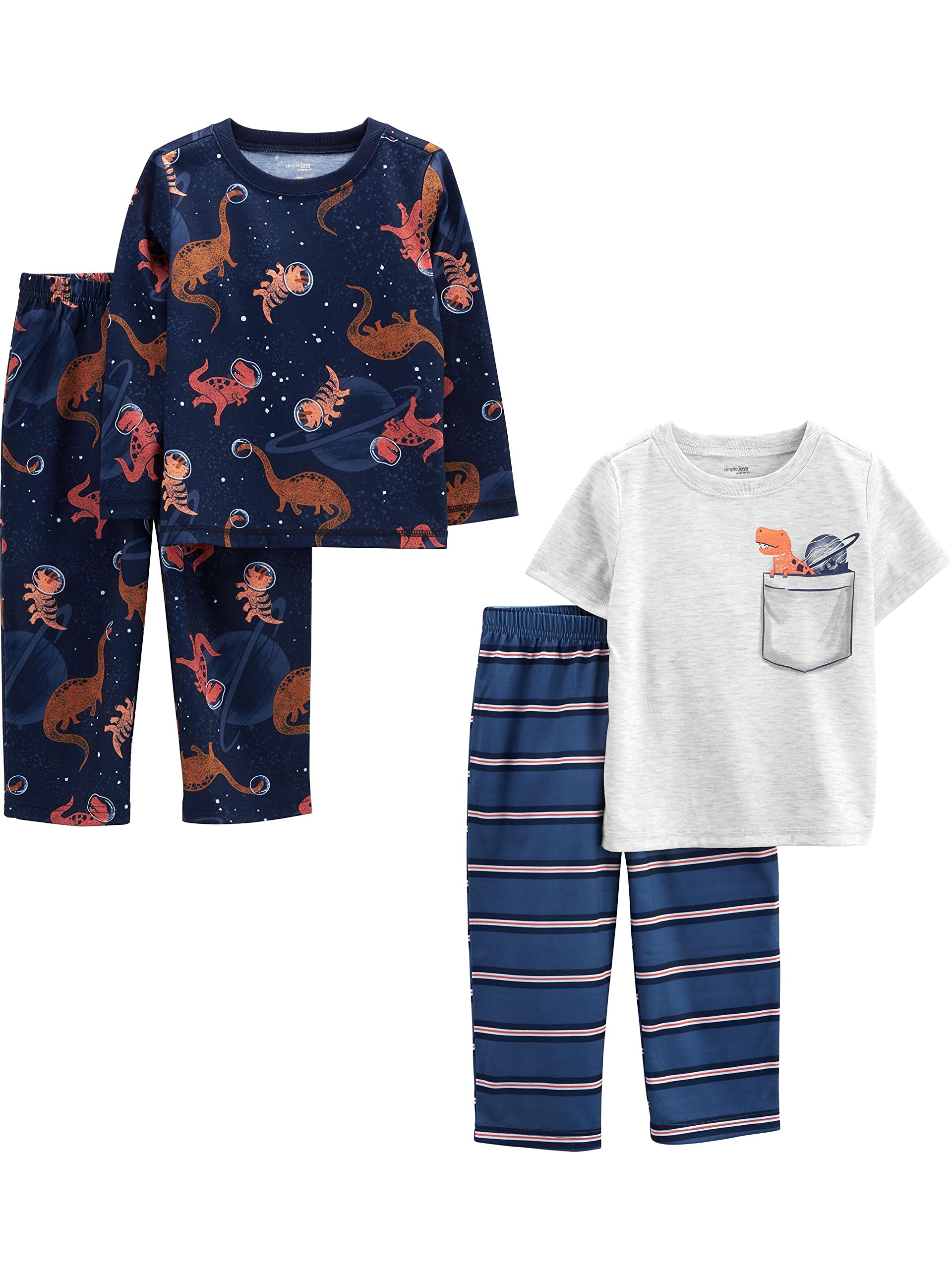 Simple Joys by Carter's Boys' Loose-Fit Fleece Pajama Set, Pack of 2