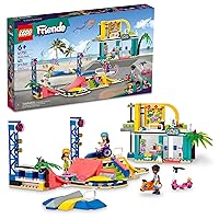 LEGO Friends Skate Park Set 41751, Skateboard Toys for Girls and Boys Ages 6 Plus, Mini-Doll Playset with Toy Scooter and Wheelchair, Birthday Gift Idea for Creative Play