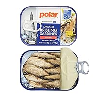 MW Polar Smoked Brisling Sardines in Spring Water, 3.52 oz Can, Wild Caught (Pack of 12)