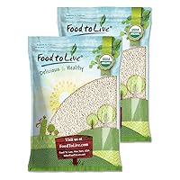 Food to Live Organic Navy Beans, 25 Pounds Non-GMO verified, Kosher, Vegan, Dried White, Bulk. High in Protein and Dietary Fiber
