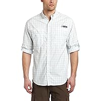 Columbia Men's Super Tamiami Long Sleeve Shirt, Medium, Sunlit/Double Check