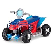 Kid Trax Toddler Marvel's Spider-Man Premium Toddler Quad Ride-On, Kids 18-30 Months, 6V Battery and Charger Included, Max Weight 45 lbs, Red