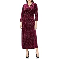 Women's 3/4 Sleeve Paisley Velvet V-Neck Dress