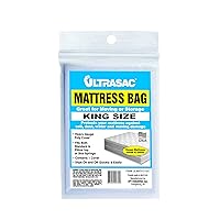 Ultrasac - King Size Waterproof Mattress Cover, 2 Mil (eq), 88” x 96”, Clear, 1 Count - Moving & Storage