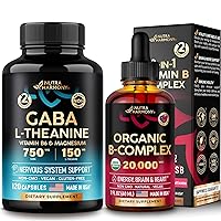NUTRAHARMONY GABA with L-Theanine Capsules & Vitamin B Complex Drops
