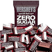 Hershys Special Dark Zero Sugar Miniatures 2 Pounds Approx 100 Chocolate Candy Bar- Bulk Candy Individually Wrapped Dark Chocolate Bars Sugar Free Candy For Party and Gifting