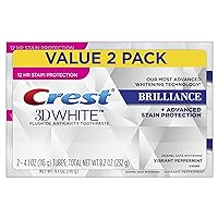3D White Brilliance Vibrant Peppermint Toothpaste, Pack of 2