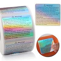 MILIVIXAY 600 Pieces Wax Melt Warning Labels Candle Warning Labels Candle Warning Stickers for Clamshell, 1.8 x 1.5 inches