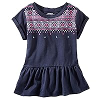 OshKosh B'Gosh Baby Girls' Puff-Print Peplum Top