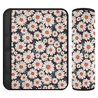 Blossom Flower Daisy Car Seat Strap Covers for Baby Kids 2 PCS Car Seat Straps Shoulder Cushion Pads Protector Car Seat Neck Pads for Truck SUV Car