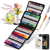 Caliart 51 Colors Alcohol Brush Markers, Dual Tip (Brush & Chisel) Art  Markers Permanent Sketch Markers for Adults Kids Coloring Artist Sketching  Illustration Drawing Calligraphy, Bonus 1 Blender