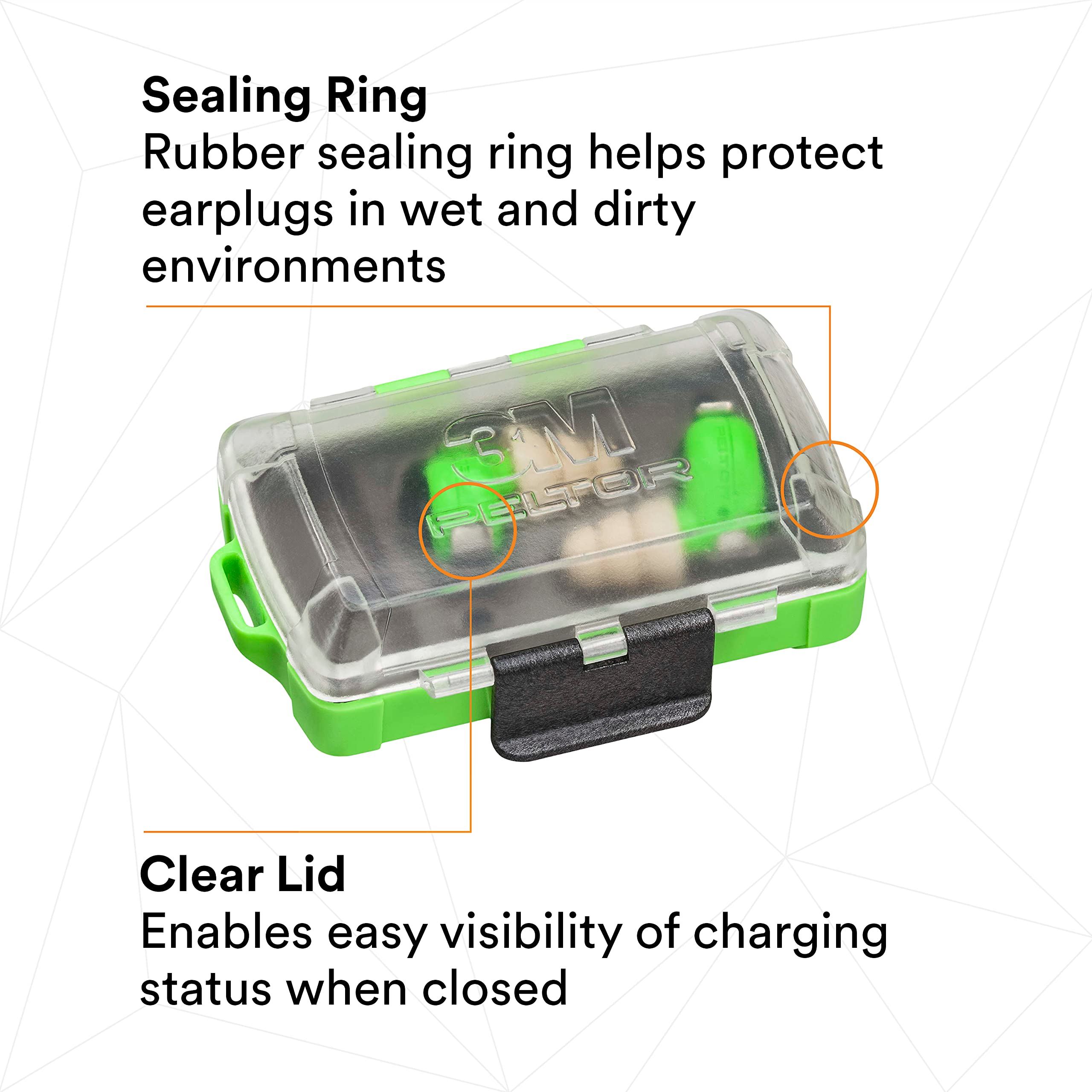 3M PELTOR EEP-100 Ear Plug Kit, Rechargeable, Noise Reduction, Construction, Manufacturing, Maintenance