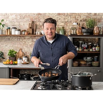 Tefal H9120444 Frying Pan, 24cm, Jamie Oliver, Hard Anodised, Aluminium
