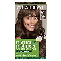 Natural Instincts Demi-Permanent Hair Dye, 6A Light Cool Brown Hair Color, Pack of 1