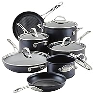 Anolon Anolon X Hybrid Nonstick Nonstick Cookware Induction Pots and Pans Set, 12 Piece - Charcoal Gray