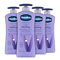 Vaseline Intensive Care Calm Healing Body Lotion 4 ct for Dry Skin with Ultra-Hydrating Lipids and Lavender Extract to Heal and Restore 20.3 oz