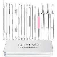 Blackhead Remover Tools, 2024 Latest 16 PCS Pimple Popper Tool Kit, Acne Blackhead Tools for Blemish, 410 Premium Professional Stainless Acne Pimple Extractor Tool with Metal Box