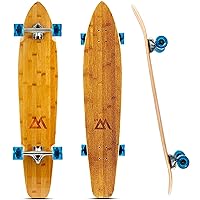 Magneto 40+ inch Kicktail Cruiser Longboard Skateboard & Pintail Long Board Skateboard for Adults, Skateboard Long Boards for Teenagers, Kids - Cruising, Carving, Dancing Longboards