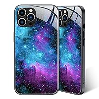 iPhone 14 Pro Max Case, Full Surrounding Camera Protection, Galaxy Nebula Personalized Anti-Scratch Glass Design On The Back, Shockproof Bumper, ProtectiveCoverforiPhone14promaxcase