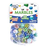 Sunny Days Entertainment 50 Piece Marbles - Colorful Glass Marble for Kids Games | 49 Players and 1 Shooter