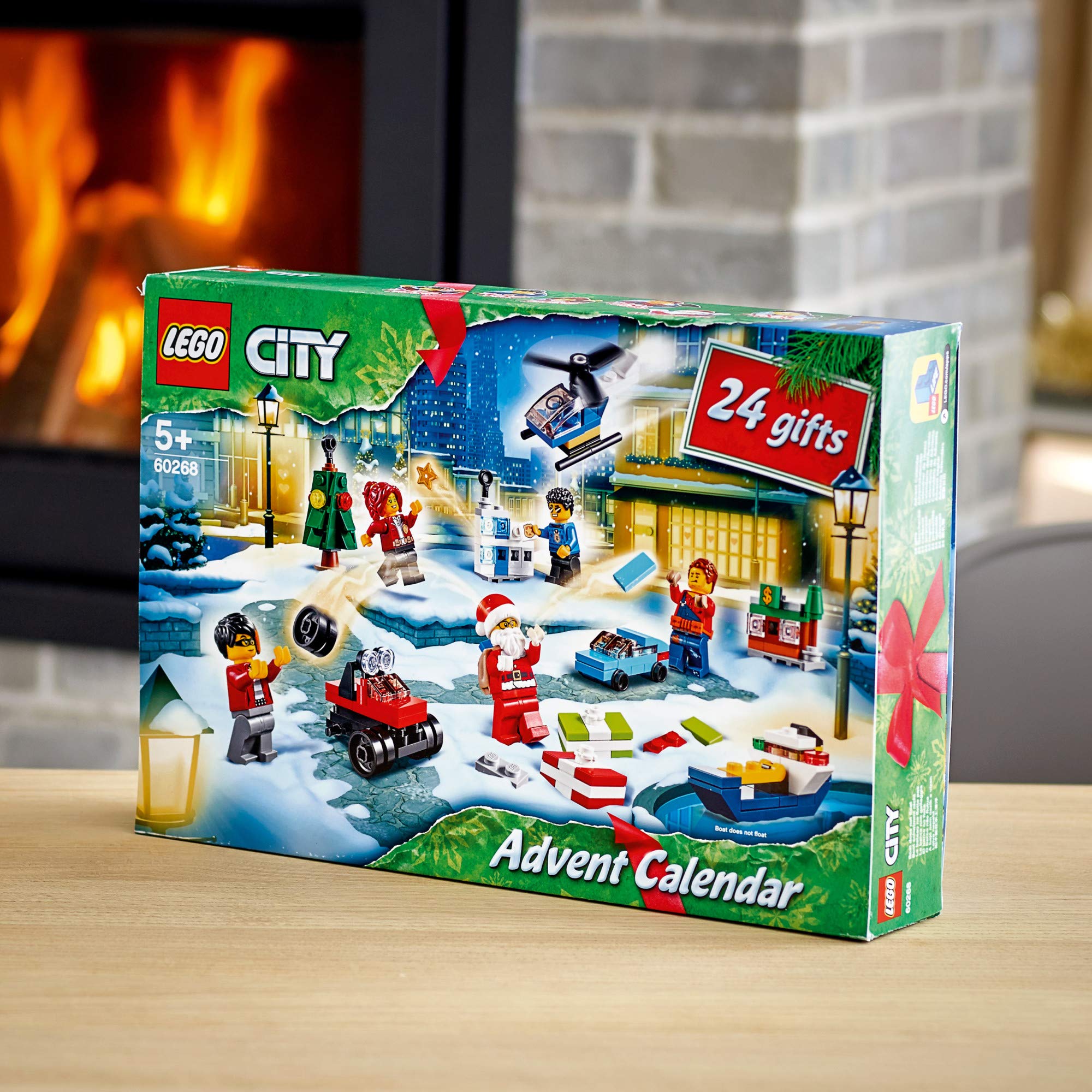 LEGO City 2020 Advent Calendar 60268 Playset, Includes 6 City Adventures TV Series Characters, Miniature Builds, City Play Mat, and Many More Fun and Festive Features (342 Pieces)