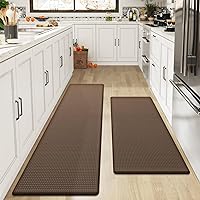 Kitchen Mat 2 Pieces Anti Fatigue Cushioned Mats for Floor Runner Rug Padded Kitchen Mats for Standing, 17