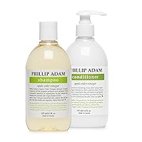 Apple Cider Vinegar Shampoo and Conditioner Set for All Types of Hair - Sulfate Free - pH Balancing - 12 Ounce Each