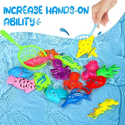 Mua TOY Life Magnetic Fishing Game for Kids 3-5 with 2 Toddler Fishing Poles  3 Years Old Magnetic Fishing Toys for Toddlers Magnetic Baby Fishing Pole  Pool Water Fish Toys Bath Toys