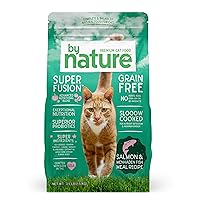 Grain Free Cat Food Made in USA [Grain Free Dry Cat Food with Superfood Ingredients for Food Sensitivities and Immune Health], Salmon and Menhaden Fish Meal Recipe, 3.5 lb. Bag
