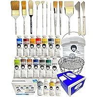 Bob Ross - Landscape Brush Set Oil Based Painting Tools 12 Pieces