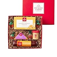 Hickory Farms Meat & Cheese Sampler Size Gift Box | Gourmet Food Gift Basket Perfect For Snacking, Birthday, Sympathy, Congratulations Gifts, Retirement, Thinking of You, Business and Corporate Gifts